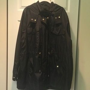 Lane Bryant black rain coat